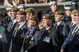 The King's Own Royal Border Regiment (Group A24, 80 members) during the Royal British Legion March Past on Remembrance Sunday at the Cenotaph, Whitehall, Westminster, London, 11 November 2018, 12:00.