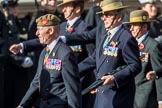 Gurkha Brigade Association (Group A25, 80 members) during the Royal British Legion March Past on Remembrance Sunday at the Cenotaph, Whitehall, Westminster, London, 11 November 2018, 12:00.