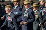 Gurkha Brigade Association (Group A25, 80 members) during the Royal British Legion March Past on Remembrance Sunday at the Cenotaph, Whitehall, Westminster, London, 11 November 2018, 12:00.