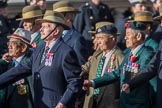 Gurkha Brigade Association (Group A25, 80 members) during the Royal British Legion March Past on Remembrance Sunday at the Cenotaph, Whitehall, Westminster, London, 11 November 2018, 12:00.