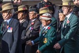 Gurkha Brigade Association (Group A25, 80 members) during the Royal British Legion March Past on Remembrance Sunday at the Cenotaph, Whitehall, Westminster, London, 11 November 2018, 12:00.