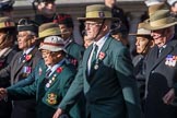 Gurkha Brigade Association (Group A25, 80 members) during the Royal British Legion March Past on Remembrance Sunday at the Cenotaph, Whitehall, Westminster, London, 11 November 2018, 12:00.