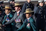 Gurkha Brigade Association (Group A25, 80 members) during the Royal British Legion March Past on Remembrance Sunday at the Cenotaph, Whitehall, Westminster, London, 11 November 2018, 12:00.