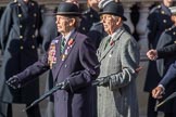 The Staffordshire Regiment (Group A29, 54 members) during the Royal British Legion March Past on Remembrance Sunday at the Cenotaph, Whitehall, Westminster, London, 11 November 2018, 12:01.