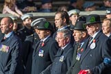 Cheshire Regiment Association (Group A30, 24 members) during the Royal British Legion March Past on Remembrance Sunday at the Cenotaph, Whitehall, Westminster, London, 11 November 2018, 12:01.