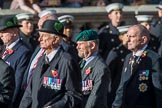 Cheshire Regiment Association (Group A30, 24 members) during the Royal British Legion March Past on Remembrance Sunday at the Cenotaph, Whitehall, Westminster, London, 11 November 2018, 12:01.