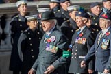 Combined Irish Regiments Association (Group A36, 34 members) during the Royal British Legion March Past on Remembrance Sunday at the Cenotaph, Whitehall, Westminster, London, 11 November 2018, 12:02.