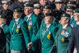 The Regimental Association of The Ulster Defence Regiment (Group A38, 83 members) during the Royal British Legion March Past on Remembrance Sunday at the Cenotaph, Whitehall, Westminster, London, 11 November 2018, 12:03.