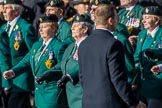 The Regimental Association of The Ulster Defence Regiment (Group A38, 83 members) during the Royal British Legion March Past on Remembrance Sunday at the Cenotaph, Whitehall, Westminster, London, 11 November 2018, 12:03.
