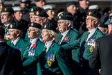 The Regimental Association of The Ulster Defence Regiment (Group A38, 83 members) during the Royal British Legion March Past on Remembrance Sunday at the Cenotaph, Whitehall, Westminster, London, 11 November 2018, 12:03.