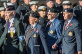 Royal Welsh Comrades Association (Group A39, 8 members) during the Royal British Legion March Past on Remembrance Sunday at the Cenotaph, Whitehall, Westminster, London, 11 November 2018, 12:03.