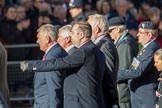 Blind Veterans UK (Group AA7, 215 members) during the Royal British Legion March Past on Remembrance Sunday at the Cenotaph, Whitehall, Westminster, London, 11 November 2018, 12:04.