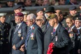 Blind Veterans UK (Group AA7, 215 members) during the Royal British Legion March Past on Remembrance Sunday at the Cenotaph, Whitehall, Westminster, London, 11 November 2018, 12:04.