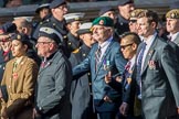 Blind Veterans UK (Group AA7, 215 members) during the Royal British Legion March Past on Remembrance Sunday at the Cenotaph, Whitehall, Westminster, London, 11 November 2018, 12:05.