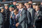 Blind Veterans UK (Group AA7, 215 members) during the Royal British Legion March Past on Remembrance Sunday at the Cenotaph, Whitehall, Westminster, London, 11 November 2018, 12:05.