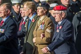Blind Veterans UK (Group AA7, 215 members) during the Royal British Legion March Past on Remembrance Sunday at the Cenotaph, Whitehall, Westminster, London, 11 November 2018, 12:05.