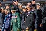 Blind Veterans UK (Group AA7, 215 members) during the Royal British Legion March Past on Remembrance Sunday at the Cenotaph, Whitehall, Westminster, London, 11 November 2018, 12:05.