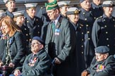 Blind Veterans UK (Group AA7, 215 members) during the Royal British Legion March Past on Remembrance Sunday at the Cenotaph, Whitehall, Westminster, London, 11 November 2018, 12:05.