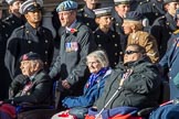 Blind Veterans UK (Group AA7, 215 members) during the Royal British Legion March Past on Remembrance Sunday at the Cenotaph, Whitehall, Westminster, London, 11 November 2018, 12:05.