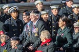 Blind Veterans UK (Group AA7, 215 members) during the Royal British Legion March Past on Remembrance Sunday at the Cenotaph, Whitehall, Westminster, London, 11 November 2018, 12:05.