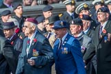 Royal Army Ordnance Corps Association (Group B1, 33 members) during the Royal British Legion March Past on Remembrance Sunday at the Cenotaph, Whitehall, Westminster, London, 11 November 2018, 12:05.
