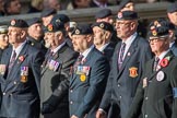 Royal Engineers Bomb Disposal Association (Group B5, 60 members) during the Royal British Legion March Past on Remembrance Sunday at the Cenotaph, Whitehall, Westminster, London, 11 November 2018, 12:06.