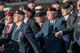 Royal Signals Association (Group B6, 49 members) during the Royal British Legion March Past on Remembrance Sunday at the Cenotaph, Whitehall, Westminster, London, 11 November 2018, 12:06.