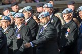 Army Air Corps Veteran Association (Group B7, 42 members) during the Royal British Legion March Past on Remembrance Sunday at the Cenotaph, Whitehall, Westminster, London, 11 November 2018, 12:07.