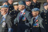 7 Regiment Army Air Corps (Volunteers) Association (Group B9, 13 members) during the Royal British Legion March Past on Remembrance Sunday at the Cenotaph, Whitehall, Westminster, London, 11 November 2018, 12:07.