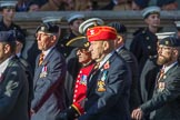 The Royal Lancers (Group B22, 24 members) during the Royal British Legion March Past on Remembrance Sunday at the Cenotaph, Whitehall, Westminster, London, 11 November 2018, 12:10.