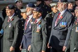 The 16th/5th Queen's Royal Lancers OCA (Group B23, 39 members)during the Royal British Legion March Past on Remembrance Sunday at the Cenotaph, Whitehall, Westminster, London, 11 November 2018, 12:10.