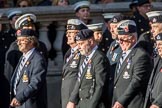 17th/21st Lancers (Death or Glory Boys) Veterans Association (Group B24, 35 members) during the Royal British Legion March Past on Remembrance Sunday at the Cenotaph, Whitehall, Westminster, London, 11 November 2018, 12:11.