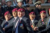 Airborne Engineers Association (Group B31, 20 members) during the Royal British Legion March Past on Remembrance Sunday at the Cenotaph, Whitehall, Westminster, London, 11 November 2018, 12:12.