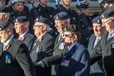 3rd Regiment Royal Horse Artillery Past and Present(Group B33, 70 members) during the Royal British Legion March Past on Remembrance Sunday at the Cenotaph, Whitehall, Westminster, London, 11 November 2018, 12:12.