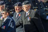 3rd Regiment Royal Horse Artillery Past and Present(Group B33, 70 members) during the Royal British Legion March Past on Remembrance Sunday at the Cenotaph, Whitehall, Westminster, London, 11 November 2018, 12:12.