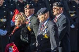 The Royal Artillery Association (Group B35, 32 members) during the Royal British Legion March Past on Remembrance Sunday at the Cenotaph, Whitehall, Westminster, London, 11 November 2018, 12:13.