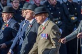 The Queen's Royal Hussars Regimental Association (Group B39, 19 members) during the Royal British Legion March Past on Remembrance Sunday at the Cenotaph, Whitehall, Westminster, London, 11 November 2018, 12:13.