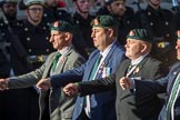 The Queen's Royal Hussars Regimental Association (Group B39, 19 members) during the Royal British Legion March Past on Remembrance Sunday at the Cenotaph, Whitehall, Westminster, London, 11 November 2018, 12:13.