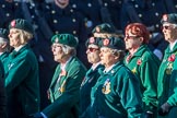 WRAC Association (Group B40, 95 members) during the Royal British Legion March Past on Remembrance Sunday at the Cenotaph, Whitehall, Westminster, London, 11 November 2018, 12:13.