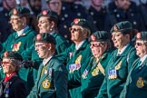 WRAC Association (Group B40, 95 members) during the Royal British Legion March Past on Remembrance Sunday at the Cenotaph, Whitehall, Westminster, London, 11 November 2018, 12:13.