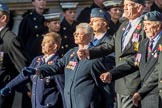 Royal Air Forces Association (Group C1, 155 members) during the Royal British Legion March Past on Remembrance Sunday at the Cenotaph, Whitehall, Westminster, London, 11 November 2018, 12:14.