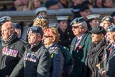 Royal Air Forces Association (Group C1, 155 members) during the Royal British Legion March Past on Remembrance Sunday at the Cenotaph, Whitehall, Westminster, London, 11 November 2018, 12:14.