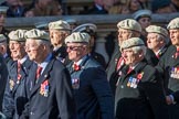 Royal Air Force Police Association (Group C2, 60 members) during the Royal British Legion March Past on Remembrance Sunday at the Cenotaph, Whitehall, Westminster, London, 11 November 2018, 12:14.