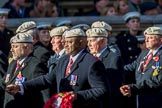 Royal Air Force Police Association (Group C2, 60 members) during the Royal British Legion March Past on Remembrance Sunday at the Cenotaph, Whitehall, Westminster, London, 11 November 2018, 12:14.