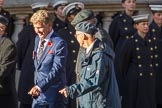RAF Linguists' Associations (RAFLing) (Group C6, 20 members) during the Royal British Legion March Past on Remembrance Sunday at the Cenotaph, Whitehall, Westminster, London, 11 November 2018, 12:15.