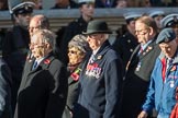 7 Squadron Association (Group C8, 20 members) during the Royal British Legion March Past on Remembrance Sunday at the Cenotaph, Whitehall, Westminster, London, 11 November 2018, 12:15.