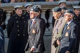 RAF Habbaniya Association (Group C10, 14 members) during the Royal British Legion March Past on Remembrance Sunday at the Cenotaph, Whitehall, Westminster, London, 11 November 2018, 12:16.
