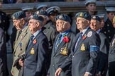 RAF Habbaniya Association (Group C10, 14 members) during the Royal British Legion March Past on Remembrance Sunday at the Cenotaph, Whitehall, Westminster, London, 11 November 2018, 12:16.