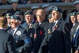 Royal Air Force Mountain Rescue Association (Group C12, 32 members) during the Royal British Legion March Past on Remembrance Sunday at the Cenotaph, Whitehall, Westminster, London, 11 November 2018, 12:16.