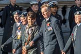 RAF Airfield Squadron Branch Association s (Group C14, 12 members) during the Royal British Legion March Past on Remembrance Sunday at the Cenotaph, Whitehall, Westminster, London, 11 November 2018, 12:16.